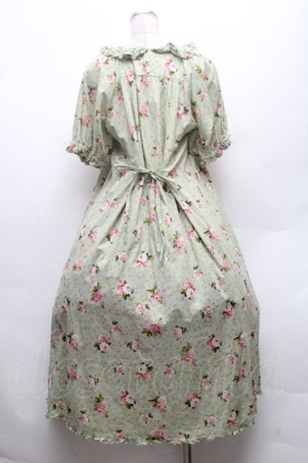 画像2: PINK HOUSE / ブロッサムローズプリントミディワンピース  ハッカ S-26-02-26-012-LO-OP-SA-ZS (2)