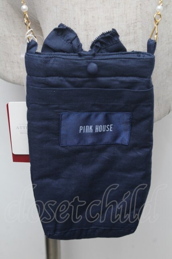 画像2: PINK HOUSE / パールチェーンスマホポシェット  ネイビー S-26-02-26-002-LO-BG-HR-ZS (2)