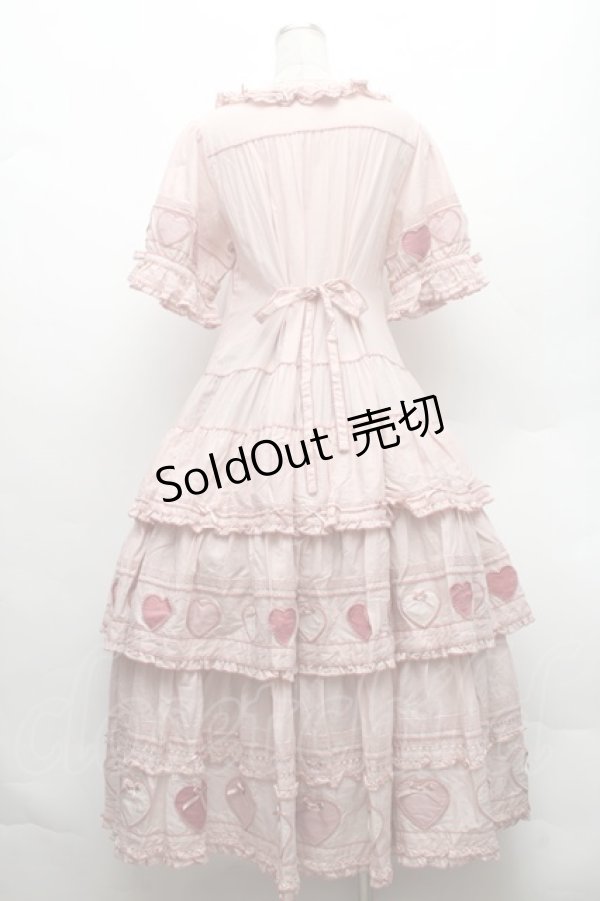 画像2: PINK HOUSE / 関西限定ハートパッチワークワンピース  ピンク S-26-02-26-014-LO-OP-AS-ZS (2)