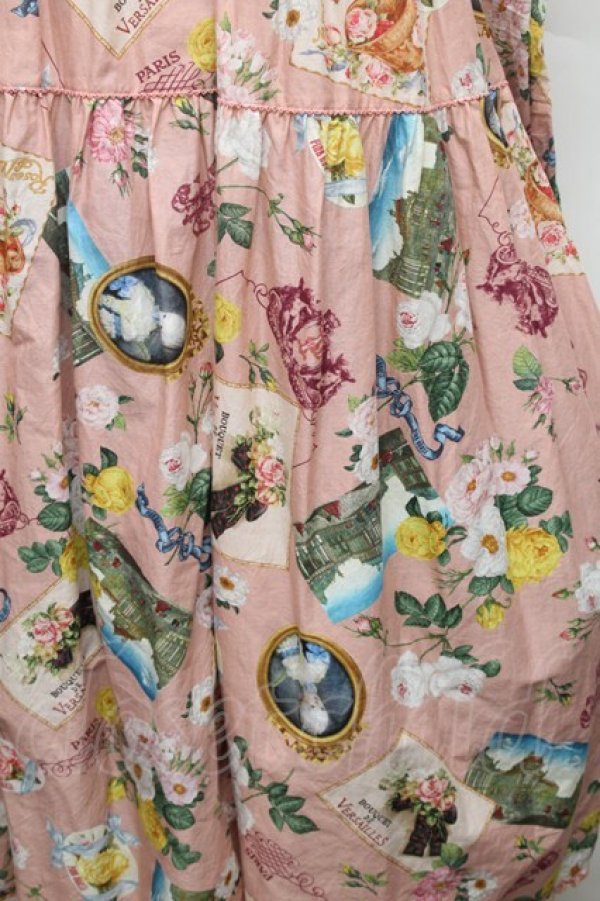 画像4: PINK HOUSE / ブーケモチーフプリントミディワンピース  ピンク S-26-02-26-015-LO-OP-AS-ZS (4)