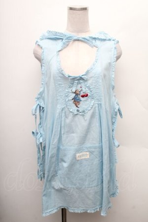 画像: PINK HOUSE / PETER RABBIT TABLIER  サックス S-26-02-26-003-LO-TO-SA-ZS