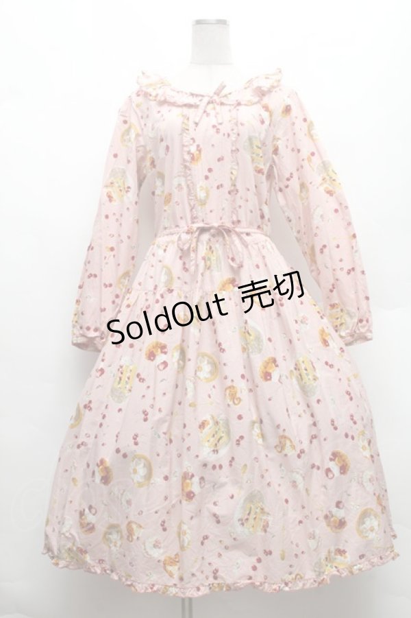 画像1: PINK HOUSE / ピンクハウスパーラープリントミディワンピース  ピンク S-26-02-26-017-LO-OP-SZ-ZS (1)