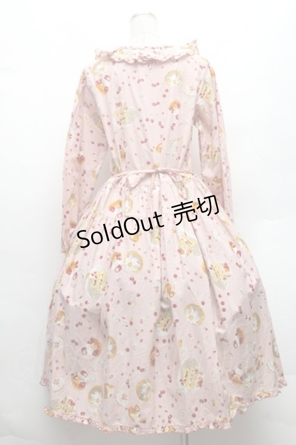 画像2: PINK HOUSE / ピンクハウスパーラープリントミディワンピース  ピンク S-26-02-26-017-LO-OP-SZ-ZS (2)