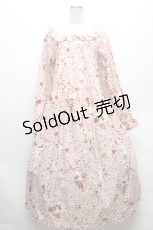 画像: PINK HOUSE / オーナメントローズプリントミディワンピース  ピンク S-26-02-26-021-LO-OP-SZ-ZS