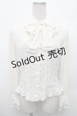 画像: Innocent World / ドレスリボン丸衿ブラウス  アイボリー S-26-02-28-031-IW-BL-AS-ZS