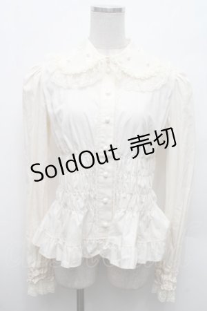 画像: Angelic Pretty / 襟パールヒロインブラウス  アイボリー S-26-02-28-032-AP-TO-HR-ZS