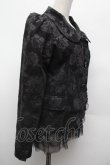 画像3: PEACE NOW / 裾チュールローズプリントジャケット  黒 S-26-02-28-035-PU-JA-HR-ZS (3)