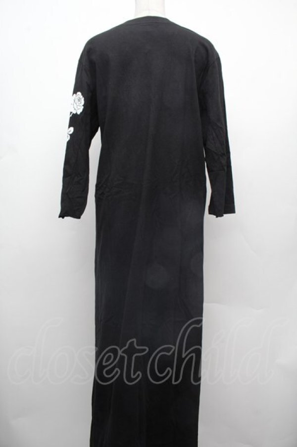 画像2: GOTH / バラプリントロングワンピース  黒 S-26-02-28-039-GO-OP-HR-ZS (2)