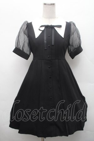 画像: EATME / オープンカラーワンピース S 黒 S-26-02-28-042-LO-OP-AS-ZS