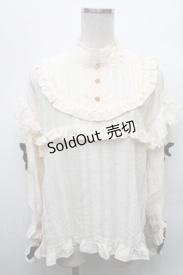 画像7: 中国ロリータ / 裾レースシャーリングジャンパースカートセット  黒ｘ白ｘキナリ S-26-02-28-044-LO-BL-HR-ZS (7)