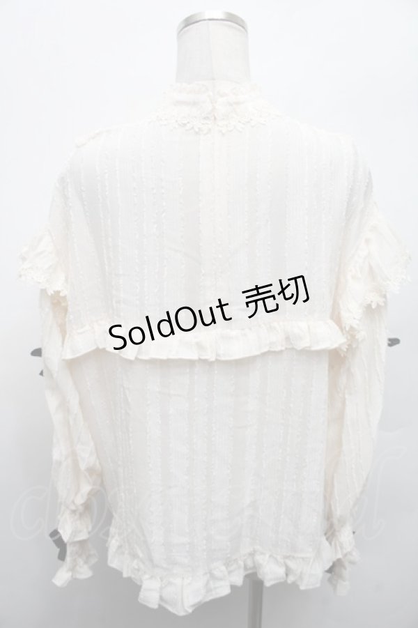 画像8: 中国ロリータ / 裾レースシャーリングジャンパースカートセット  黒ｘ白ｘキナリ S-26-02-28-044-LO-BL-HR-ZS (8)