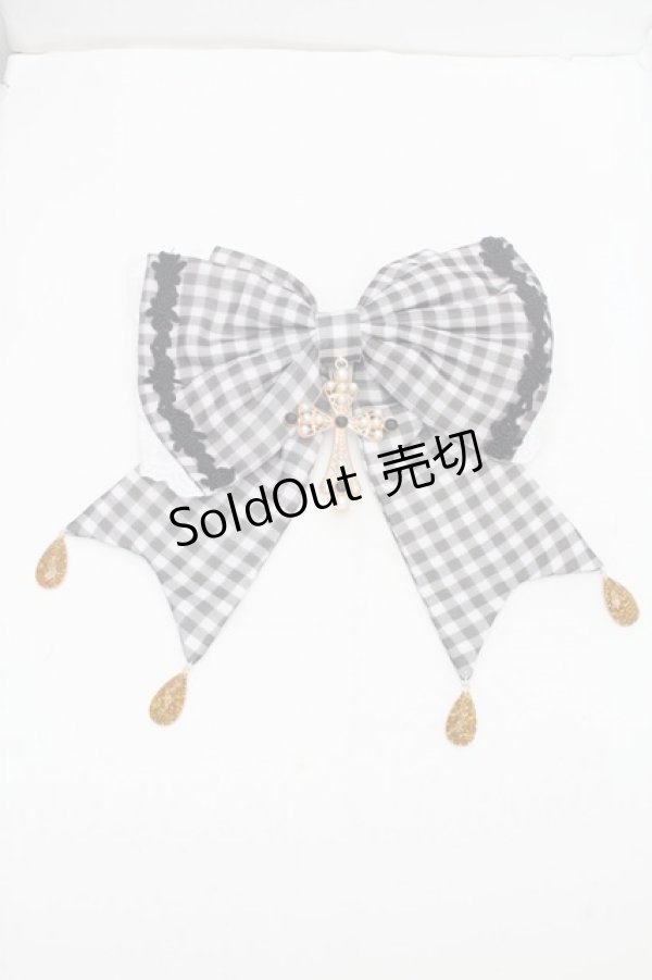 画像15: 中国ロリータ / 裾レースシャーリングジャンパースカートセット  黒ｘ白ｘキナリ S-26-02-28-044-LO-BL-HR-ZS (15)