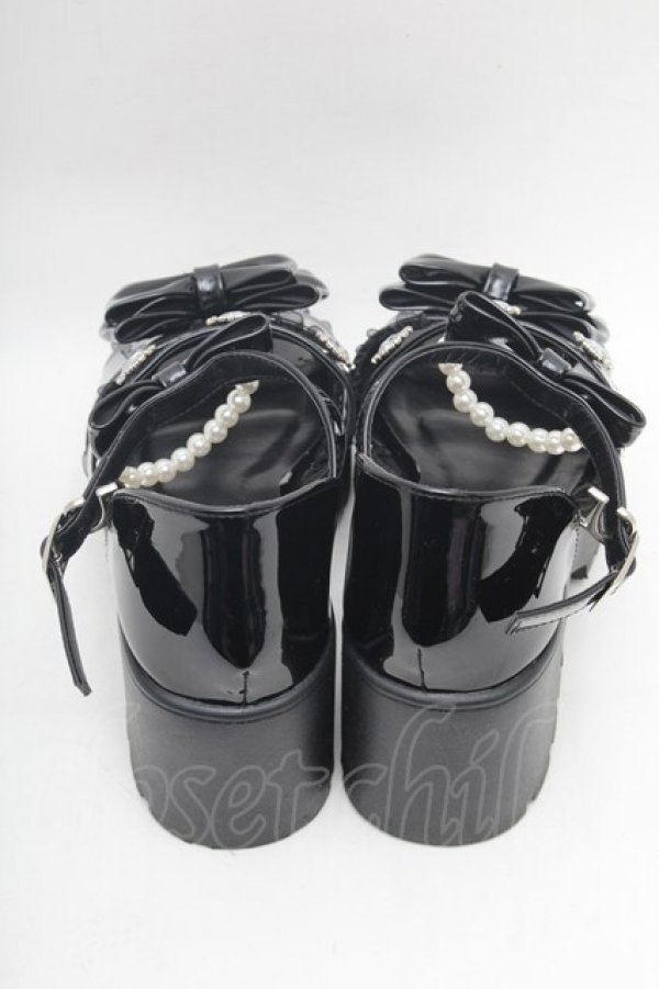 画像3: Lovely Tency / 眞白ありすコラボ/ビジューリボンサンダル LL 黒 S-26-02-28-004-LO-SH-TE-ZS (3)