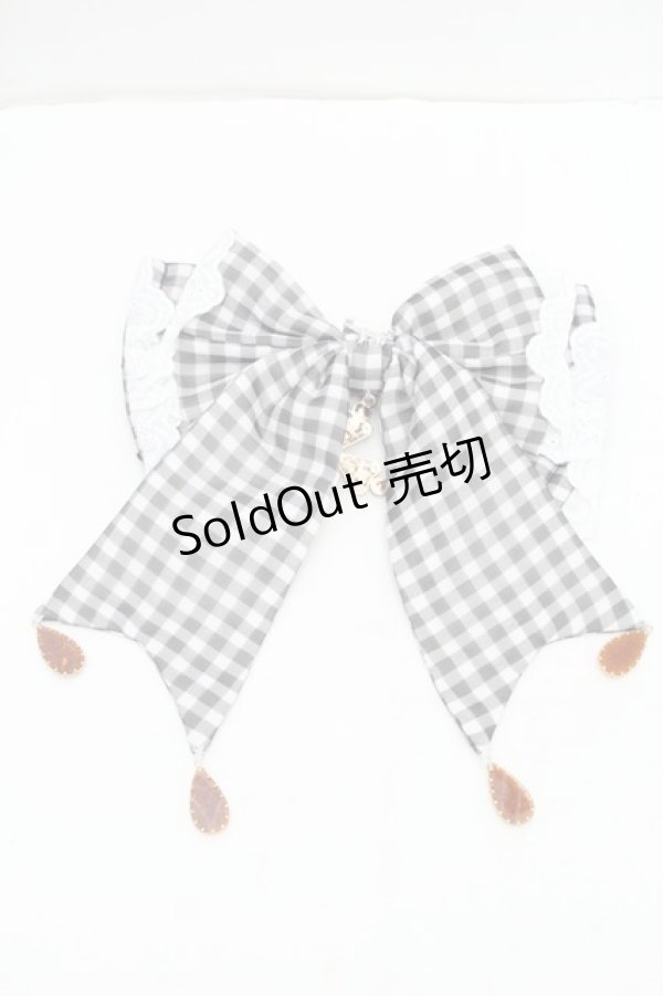 画像16: 中国ロリータ / 裾レースシャーリングジャンパースカートセット  黒ｘ白ｘキナリ S-26-02-28-044-LO-BL-HR-ZS (16)