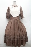画像1: m petit by misako / ナシジムジキリカエワンピース L ブラウン S-26-02-28-045-LO-OP-AS-ZS (1)