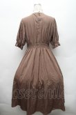 画像2: m petit by misako / ナシジムジキリカエワンピース L ブラウン S-26-02-28-045-LO-OP-AS-ZS (2)
