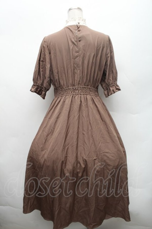 画像2: m petit by misako / ナシジムジキリカエワンピース L ブラウン S-26-02-28-045-LO-OP-AS-ZS (2)