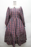 画像1: m petit by misako / ハローキティチェックワンピース M 紺ｘ赤 S-26-02-28-051-LO-OP-AS-ZS (1)