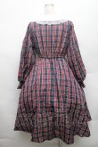 画像2: m petit by misako / ハローキティチェックワンピース M 紺ｘ赤 S-26-02-28-051-LO-OP-AS-ZS (2)