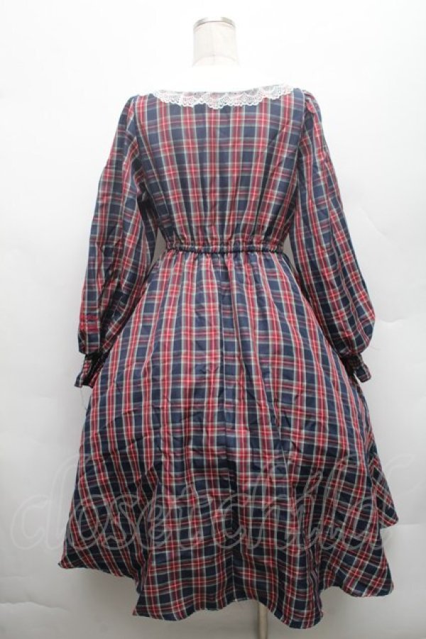 画像2: m petit by misako / ハローキティチェックワンピース M 紺ｘ赤 S-26-02-28-051-LO-OP-AS-ZS (2)
