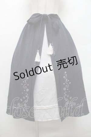 画像: axes femme / スノー刺繍スカート  紺 S-26-02-28-054-AX-SK-HR-ZS