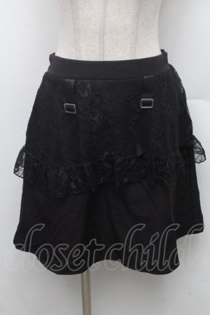 画像: Dear My Love / レースレイヤードスカート  黒 S-26-02-28-055-EL-SK-AS-ZS