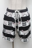 画像1: MALKOMALKA / ひつじ柄ショートパンツ  黒ｘ白 S-26-02-28-057-PU-TO-HR-ZS (1)