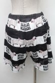 画像2: MALKOMALKA / ひつじ柄ショートパンツ  黒ｘ白 S-26-02-28-057-PU-TO-HR-ZS (2)
