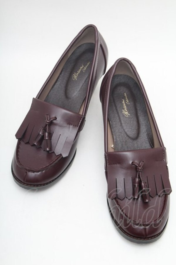 画像1: Kurumi Collaboration / ローファーパンプス LL ワイン S-26-02-28-006-LO-SH-AS-ZS (1)