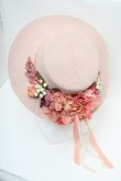 画像2: axes femme / アソートフラワーカンカン帽  ピンク S-26-02-28-008-AX-AC-HR-ZS (2)