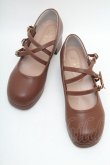 画像1: axes femme / 3連ストラップおでこパンプス L ブラウン S-26-02-28-002-AX-SH-AS-ZS (1)