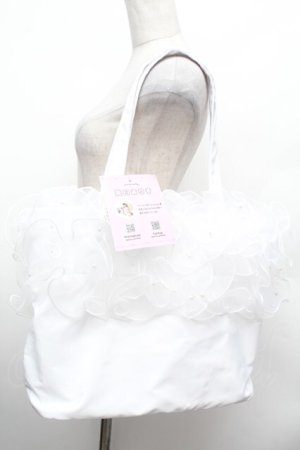 画像: Lovely Tency / 眞白ありすコラボ/TT*MA*フリルトートBAG  淡白 S-26-02-28-020-LO-BG-TE-ZS