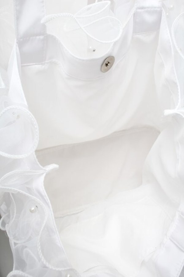 画像3: Lovely Tency / 眞白ありすコラボ/TT*MA*フリルトートBAG  淡白 S-26-02-28-020-LO-BG-TE-ZS (3)