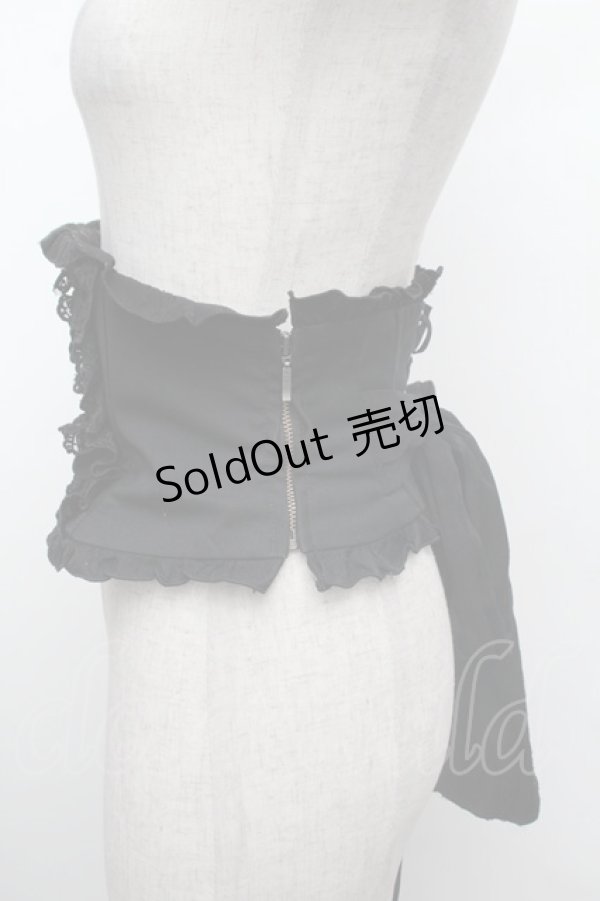 画像2: Sheglit / フリルリボンコルセット  黒 S-26-02-28-026-EL-ZA-AS-ZS (2)