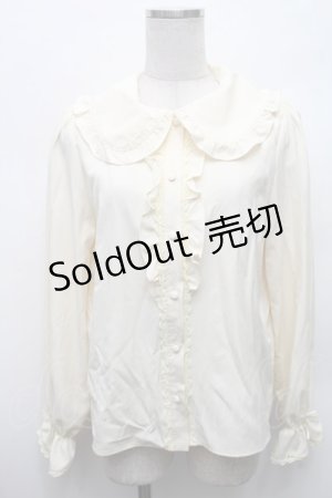 画像: m petit by misako / AM マルエリフリルブラウス M オフ S-26-02-28-030-LO-BL-AS-ZS