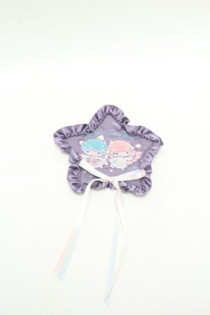 画像: PINK HOUSE / Little Twin Stars×PINK HOUSE 刺しゅう入り星形ワッペンブローチ  パープル S-26-03-01-001-LO-ZA-HR-ZS