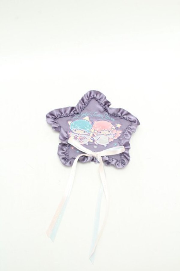 画像1: PINK HOUSE / Little Twin Stars×PINK HOUSE 刺しゅう入り星形ワッペンブローチ  パープル S-26-03-01-001-LO-ZA-HR-ZS (1)