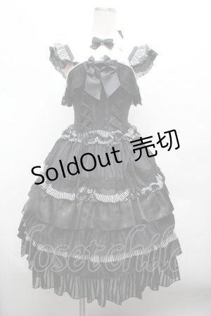 画像: ALICE and the PIRATES / カフェガールジャンパースカート  黒 S-26-03-01-031-PA-OP-AS-ZS