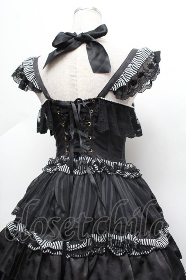 画像4: ALICE and the PIRATES / カフェガールジャンパースカート  黒 S-26-03-01-031-PA-OP-AS-ZS (4)