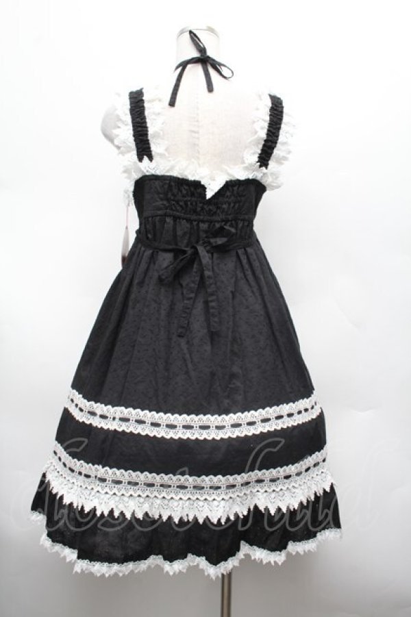 画像3: BABY,THE STARS SHINE BRIGHT / はわせベビードールジャンパースカート  黒ｘ白 S-26-03-01-032-BA-OP-HR-ZS (3)