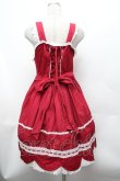 画像3: BABY,THE STARS SHINE BRIGHT / リボンスカラップジャンパースカート  赤 S-26-03-01-036-BA-OP-AS-ZS (3)