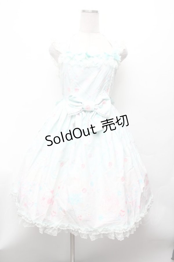 画像1: Angelic Pretty / ジュエリージュレジャンパースカート  ミント S-26-03-01-040-AP-OP-AS-ZS (1)