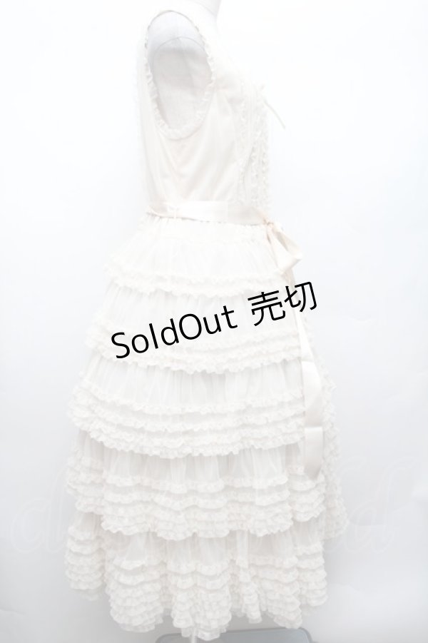 画像2: PINK HOUSE / ウーリーチュールフリル使いローンワンピース  キナリ S-26-03-01-044-LO-OP-HR-ZS (2)