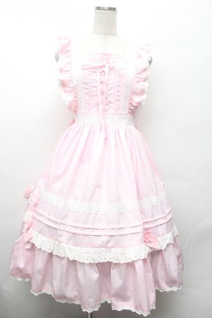 画像: Chalmiere / ハッピーフリルジャンパースカートセット  ピンク S-26-03-01-045-0-OP-HR-ZS