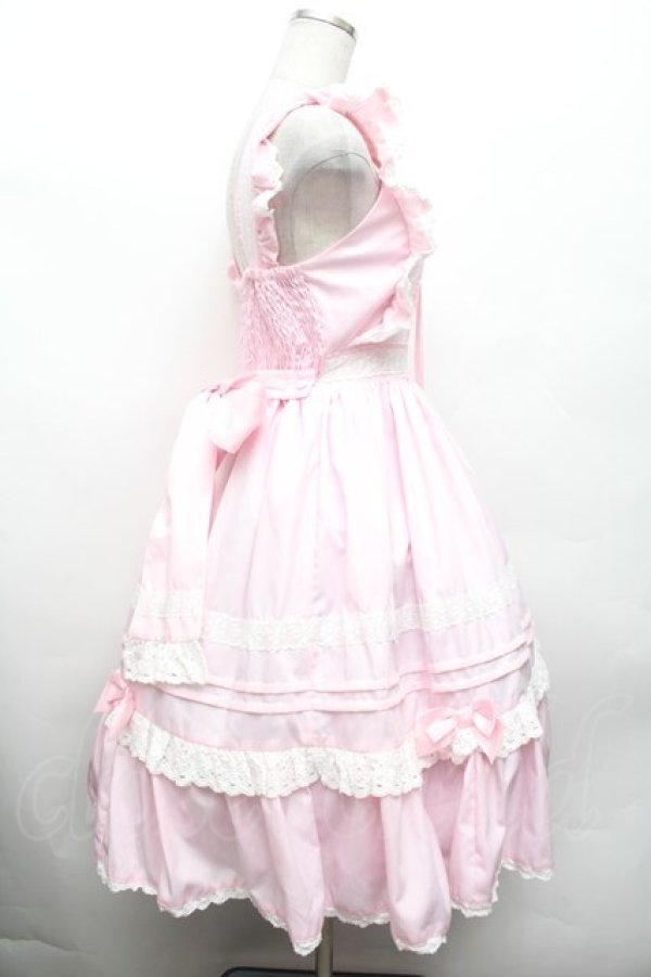 画像2: Chalmiere / ハッピーフリルジャンパースカートセット  ピンク S-26-03-01-045-0-OP-HR-ZS (2)