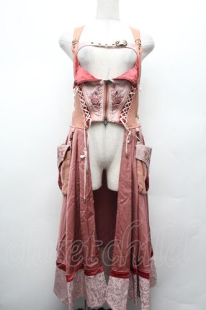 画像: Ozz oneste / ジャガード切替オーバーベスト  ピンク S-26-03-01-048-OO-TO-ET-ZS