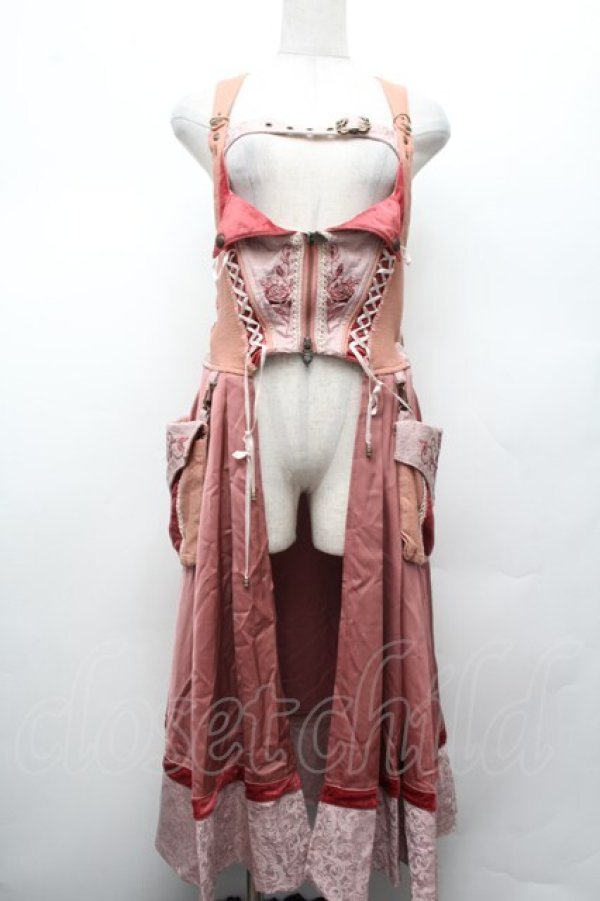 画像1: Ozz oneste / ジャガード切替オーバーベスト  ピンク S-26-03-01-048-OO-TO-ET-ZS (1)