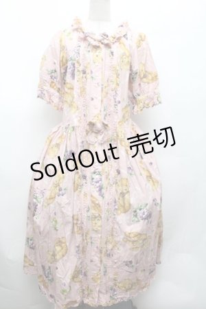 画像: PINK HOUSE / くま葡萄プリントワンピース  ピンク S-26-03-01-054-LO-OP-HR-ZS