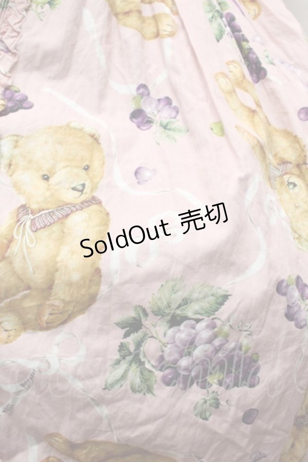 画像2: PINK HOUSE / くま葡萄プリントワンピース  ピンク S-26-03-01-054-LO-OP-HR-ZS (2)