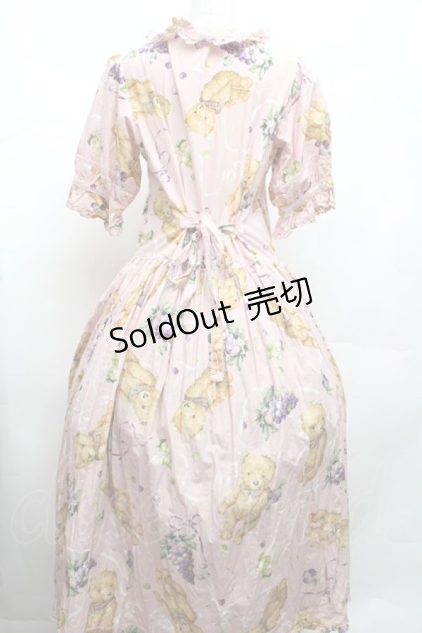 画像3: PINK HOUSE / くま葡萄プリントワンピース  ピンク S-26-03-01-054-LO-OP-HR-ZS (3)